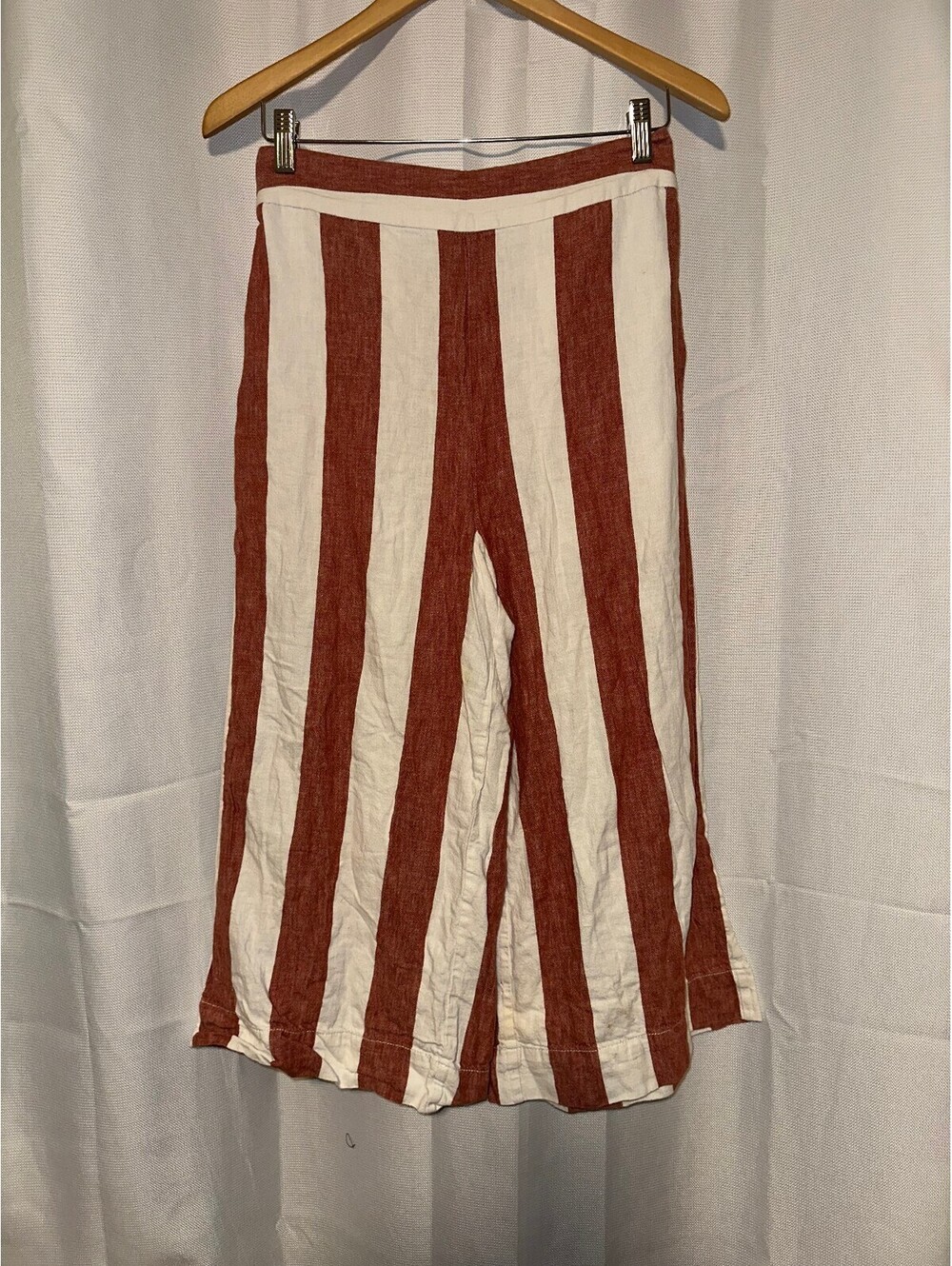 Madewell Women's Relaxed Boho Linen Cotton Striped Pants M